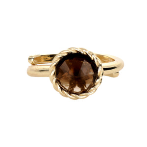 Adjustable Ring with natural rosette gemstones|Rose