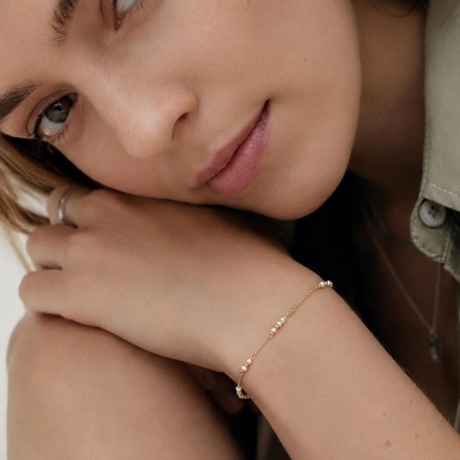 Bracelet with Natural Freshwater Pearls