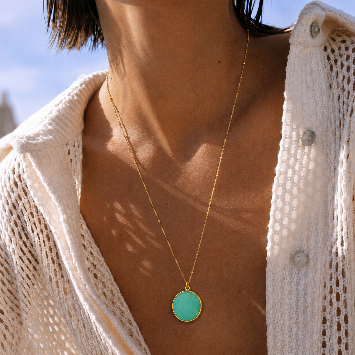 Collana pendente Jumbo Turchese | Safari