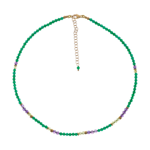 Collana con Agata verde