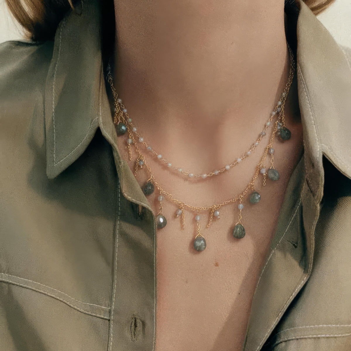Collana Gocce - Purezza (Doppio filo)