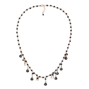 Necklace with pendants and pendant drops of natural stones | Aphrodite
