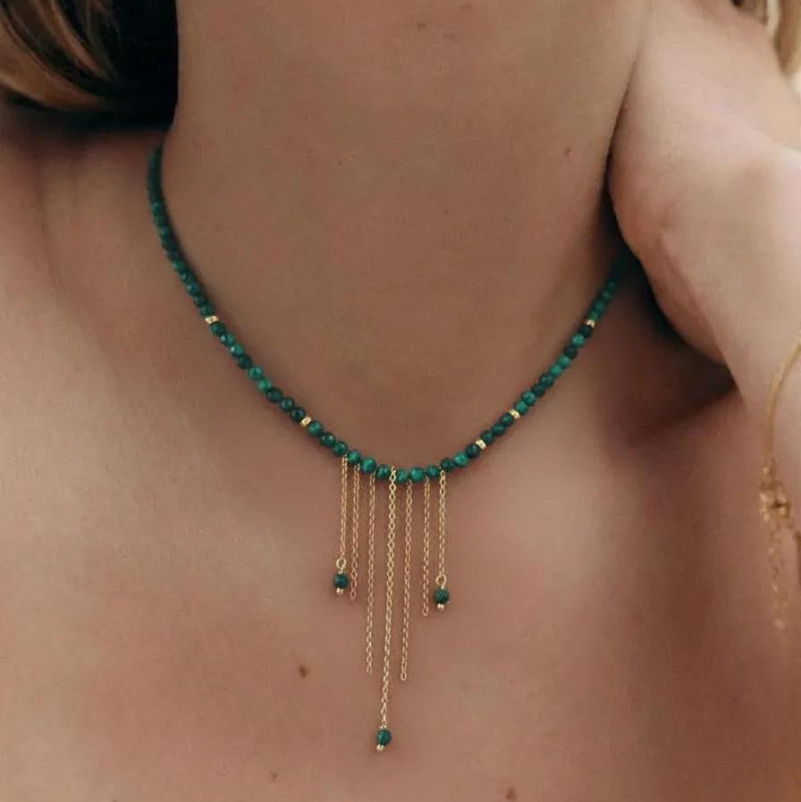 Collana Cascata Malachite - Safari