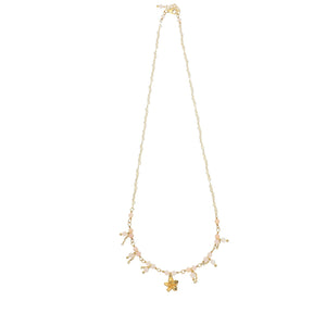 Collana a rosario con fiore frangipani pendente | Purezza