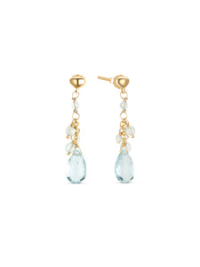 Aquamarine Drop Earrings | Caleido 18kt Gold