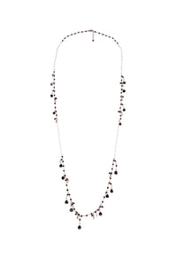 Aphrodite Long Necklace with Semi-Precious Stone Drops Pendants | Aphrodite